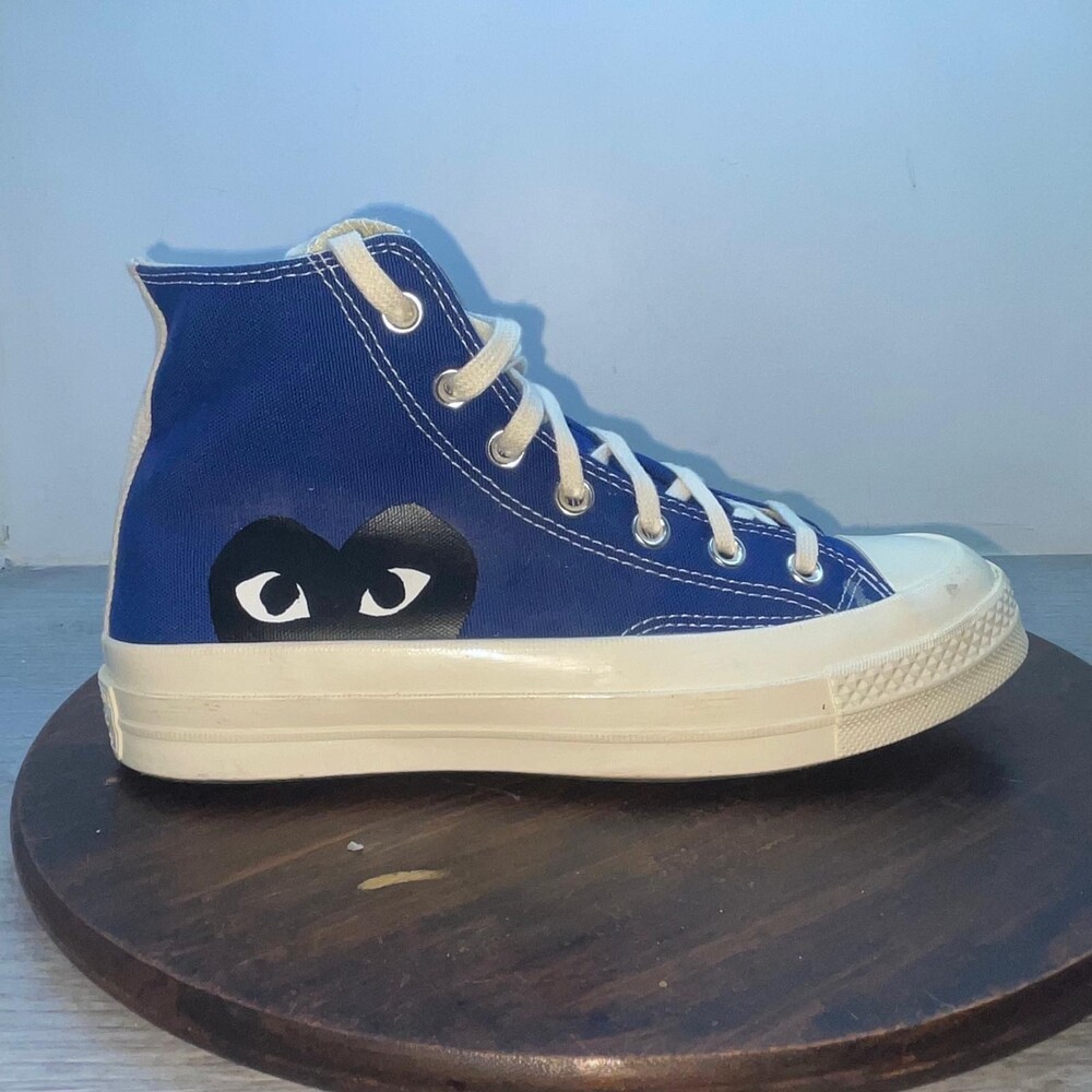 Converse Comme des Garcons PLAY x Chuck 70 High Blue Quartz Men’s 6 Women’s 8